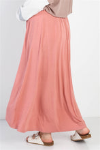 Load image into Gallery viewer, Plus Blush Smocked Waist Maxi Skirt
