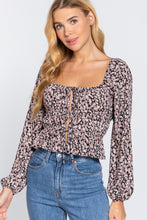 Load image into Gallery viewer, Shirring W/ribbon Woven Top
