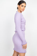 Load image into Gallery viewer, Ruffle Trim Buttoned Sweater Cardigan

