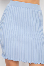 Load image into Gallery viewer, Ruffle Trim Hem Ribbed Mini Skirt
