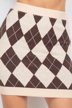 Load image into Gallery viewer, Diamond High-rise Sweater Mini Skirt
