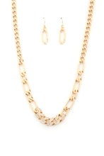 Load image into Gallery viewer, Figaro Link Rhinestone Metal Necklace
