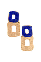 Load image into Gallery viewer, Double Square Rhinestone Post Earring
