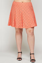 Load image into Gallery viewer, Plus Size, Knit Eyelet A-line Skirt
