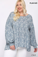 Load image into Gallery viewer, Ditsy Printed And Back Tassel Tie Top With Wrist Smocking Detail
