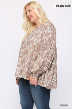Load image into Gallery viewer, Ditsy Printed And Back Tassel Tie Top With Wrist Smocking Detail
