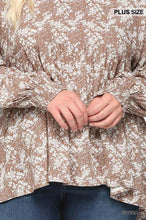 Load image into Gallery viewer, Ditsy Printed And Back Tassel Tie Top With Wrist Smocking Detail
