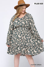 Load image into Gallery viewer, Floral Printed V-neck Ruffle Dress With Side Spaghetti Tie Detail
