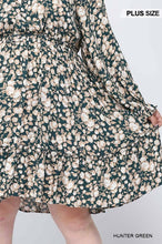 Load image into Gallery viewer, Floral Printed V-neck Ruffle Dress With Side Spaghetti Tie Detail
