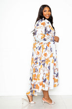 Load image into Gallery viewer, Printed Tierd Shirt Dress With Puff Sleeves
