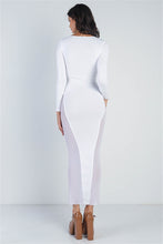 Load image into Gallery viewer, Cutout Bust Mesh Side Detail Long Sleeve Dress
