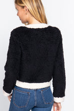 Load image into Gallery viewer, Long Sleeve Pocket Detail Faux Fur Jacket
