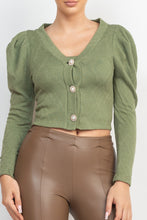 Load image into Gallery viewer, Geometric Cami Puff Sleeves Blazer Top Set
