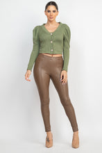 Load image into Gallery viewer, Geometric Cami Puff Sleeves Blazer Top Set
