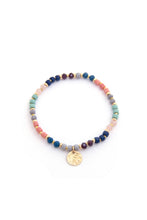 Load image into Gallery viewer, Coin Charm Beaded Bracelet
