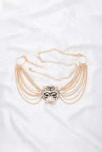 Load image into Gallery viewer, Rhinestone Tiger Head Multi Layer Chain Link Hook Belt
