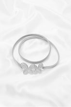 Load image into Gallery viewer, Rhinestone Double Butterfly Metal Stretch Elastic Belt
