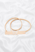 Load image into Gallery viewer, Plain Butterfly Bar Metal Stretch Elastic Belt

