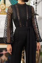 Load image into Gallery viewer, Crochet, Sheer Mesh Sequined Polka Dot Jumpsuit
