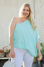 Load image into Gallery viewer, One Shoulder Long Sleeve Unbalance Top
