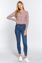 Load image into Gallery viewer, Crew Neck Cable Sweater Cardigan
