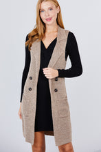 Load image into Gallery viewer, Sleeveless Long Sweater Vest
