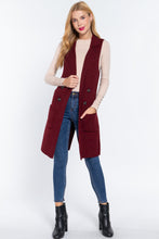 Load image into Gallery viewer, Sleeveless Long Sweater Vest
