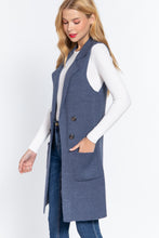 Load image into Gallery viewer, Sleeveless Long Sweater Vest
