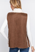 Load image into Gallery viewer, Shawl Faux Suede Fur Bonded Vest
