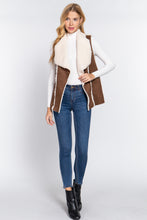 Load image into Gallery viewer, Shawl Faux Suede Fur Bonded Vest
