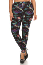 Load image into Gallery viewer, Plus Size Print, Full Length Leggings In A Slim Fitting Style With A Banded High Waist
