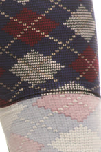 Load image into Gallery viewer, Plus Size Plaid Graphic Printed Knit Legging With Elastic Waist Detail
