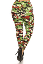 Load image into Gallery viewer, Plus Size Camo Print, Full Length Leggings In A Slim Fitting Style With A Banded High Waist
