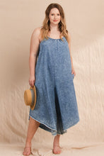 Load image into Gallery viewer, Washed Denim Spaghetti Strap Jumpsuit
