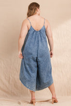 Load image into Gallery viewer, Washed Denim Spaghetti Strap Jumpsuit
