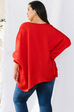 Load image into Gallery viewer, Ember Jacquard Solid Woven Oversized Boatneck 3/4 Sleeve Blouse

