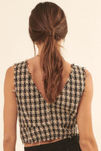 Load image into Gallery viewer, V Neckline Plaid Woven Vest
