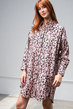Load image into Gallery viewer, Leopard/animal Printed Shirt Dress
