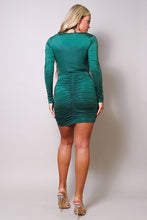 Load image into Gallery viewer, Long Sleeve Corset Halter Tie Mini Dress
