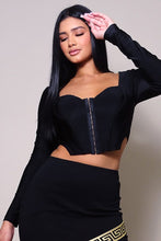 Load image into Gallery viewer, Long Sleeve Corset Top
