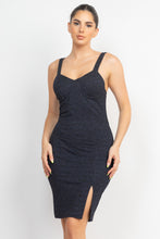 Load image into Gallery viewer, Glitter Slit Bodycon Sleeveless Dress
