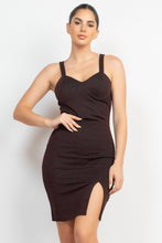 Load image into Gallery viewer, Glitter Slit Bodycon Sleeveless Dress
