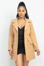 Load image into Gallery viewer, Double-breasted Solid Coat
