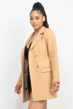 Load image into Gallery viewer, Double-breasted Solid Coat

