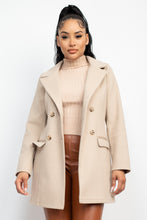 Load image into Gallery viewer, Double-breasted Solid Coat
