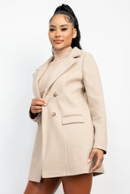 Load image into Gallery viewer, Double-breasted Solid Coat

