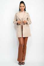 Load image into Gallery viewer, Double-breasted Solid Coat
