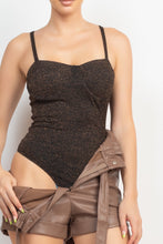 Load image into Gallery viewer, Lurex Sweetheart Cami Bodysuit
