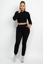 Load image into Gallery viewer, Hooded Corset Top &amp; Pants Set
