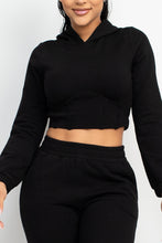 Load image into Gallery viewer, Hooded Corset Top &amp; Pants Set
